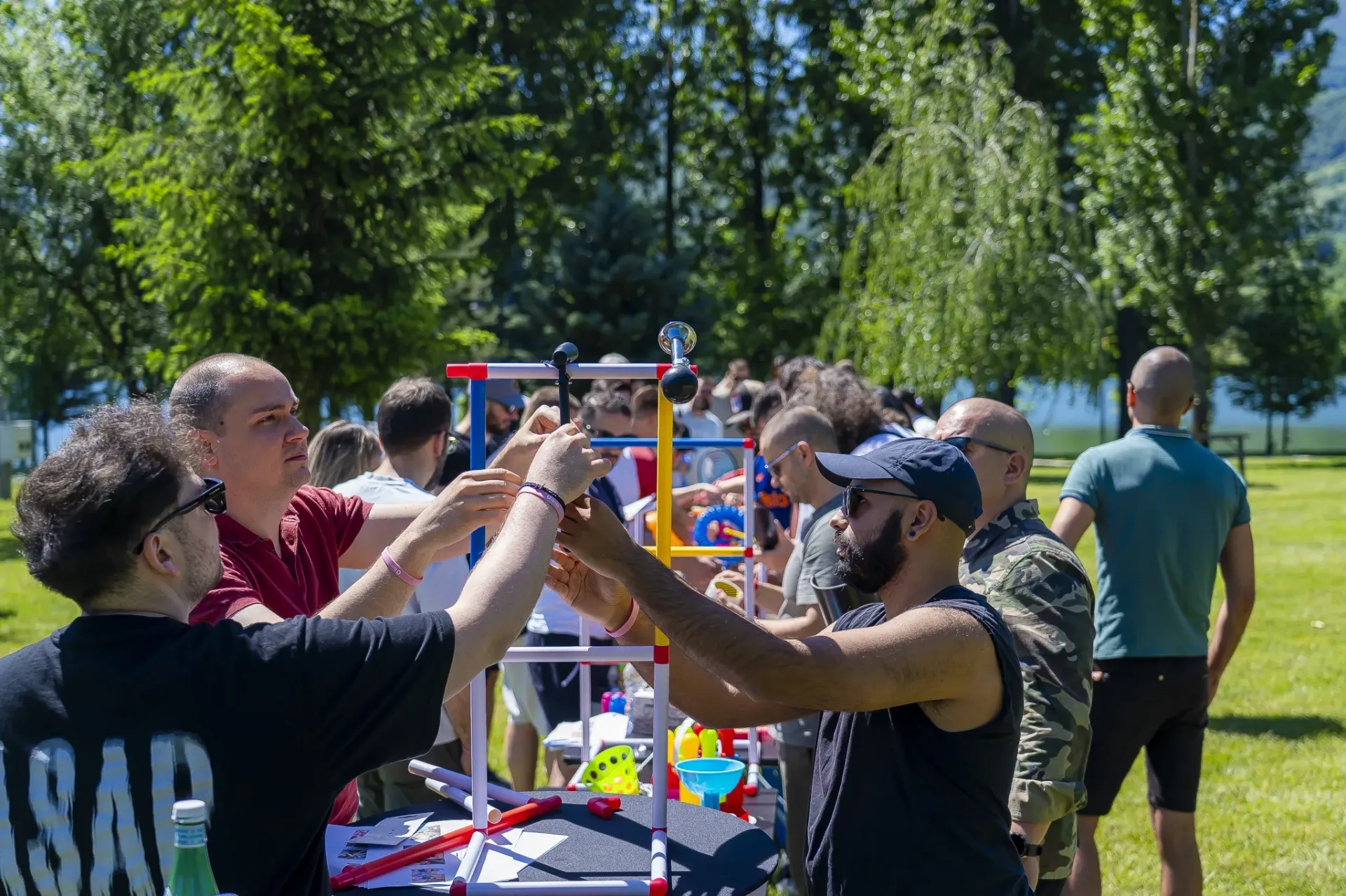 Betty team members collaborating during a company activity.